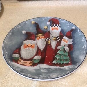 NWOT - 1997 Elaine Thompson Hand Painted Santas 10.25” Plate